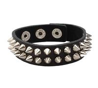 Ultra Small Spike Leather Goth Steampunk Bracelet Emo Punk Cyber Wrist Cuff Mens Womens Wristbands Biker Rock Vintage Gothic Style Adult Mens Bracelets Womens Bracelet Wrist Band Cyber Goth