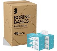 Ultra Soft 3-Ply 24 Boxes Facial Tissues, 100 Sheets per Box,Count Bulk Pack, Strong & Gentle Tissue Paper for Home & Office - White (24)