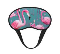 Ultra Soft A Flock of Flamingos Blackout Sleep Mask-Adjustable Headband, Zero Light Leak, Perfect for Travel, Shift Work, Meditation