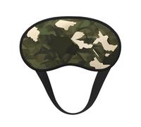 Ultra Soft Army Camouflage Blackout Sleep Mask-Adjustable Headband, Zero Light Leak, Perfect for Travel, Shift Work, Meditation