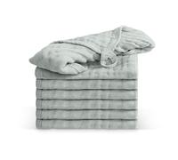 Ultra-Soft Baby Muslin Washcloths - Pack of 8 | Gentle on Newborn's Delicate Skin | Hypoallergenic and Absorbent Bath Time Essential (Fern)