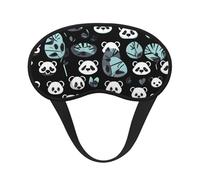 Ultra Soft Black and White Panda face Blackout Sleep Mask-Adjustable Headband, Zero Light Leak, Perfect for Travel, Shift Work, Meditation