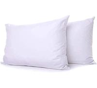 Ultra-Soft Bounce Back Pillows - Virgin Fibre Fill, Hypoallergenic, Microfibre Cover, Machine Washable - Bed Pillows for Sleeping (Pack of 2)