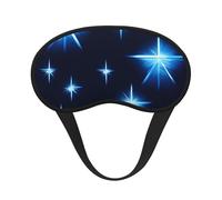 Ultra Soft Cartoon Blue Star Blackout Sleep Mask-Adjustable Headband, Zero Light Leak, Perfect for Travel, Shift Work, Meditation