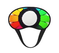 Ultra Soft Colored Crayon Circles Blackout Sleep Mask-Adjustable Headband, Zero Light Leak, Perfect for Travel, Shift Work, Meditation
