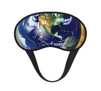 Ultra Soft Cosmic Earth Blackout Sleep Mask-Adjustable Headband, Zero Light Leak, Perfect for Travel, Shift Work, Meditation