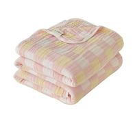 Ultra Soft Cozy 6-Layer Muslin 100% Cotton Checkered King Bed Blanket Breathable Lightweight Checkboard Bed Blankets Decorative for Sofa Bed All Seasons Both Sides (Mix, King 90" 104")