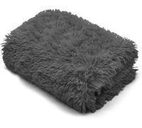 Ultra Soft Cuddles Throws Hug & Snug Blanket Long Pile Fluffy Fleece Sherpa Throw Plush Blanket for Sofa Bed & Travel Warm Lightweight Multipurpose Large Blanket Double-150x200cm (Charcoal)