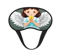Ultra Soft Cute Little Angel Blackout Sleep Mask-Adjustable Headband, Zero Light Leak, Perfect for Travel, Shift Work, Meditation