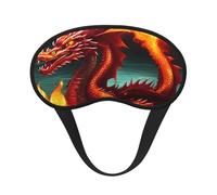 Ultra Soft Dragon King in Fire Blackout Sleep Mask-Adjustable Headband, Zero Light Leak, Perfect for Travel, Shift Work, Meditation