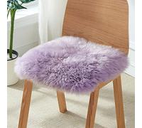Ultra Soft Faux Sheepskin Square Seat Cushion Pad Fluffy White Chair Cover for Dining Room Plush Area Rug for Comfort & Style Cozy Home Decor