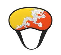 Ultra Soft Flag of The Kingdom of Bhutan Blackout Sleep Mask-Adjustable Headband, Zero Light Leak, Perfect for Travel, Shift Work, Meditation