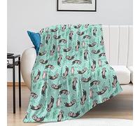 Ultra-Soft Flannel Blanket Frolicking Significant Sea Otters and Seaweed Throw Blankets Fuzzy Plush Blanket for Boys Girls Bed Blanket for Crib Couch Chair Living Room Home Travel 50"X40" Kids Baby