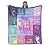 Ultra-Soft Flannel Throw Blanket 50"x60" - Perfect Niece Gift from Aunt or Uncle for Birthday, Graduation or Any Occasion