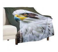 Ultra Soft Flannel Throw Blanket - Spear Falcon, White Eagle Lightweight Warm Fuzzy Blanket for Couch Bed Chair, All Season Cozy Plush Blanket for Adults, 40"x50" Christmas Holiday Home Decor