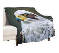Ultra Soft Flannel Throw Blanket - Spear Falcon, White Eagle Lightweight Warm Fuzzy Blanket for Couch Bed Chair, All Season Cozy Plush Blanket for Adults, 50"x60" Christmas Holiday Home Decor