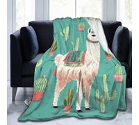 Ultra Soft Fleece Blanket 40"X30", Soft Lightweight Plush Throw Cozy Comfy Warm All Seasons Blanket for Home Couch Bed Chair Travel Alpaca Cactus