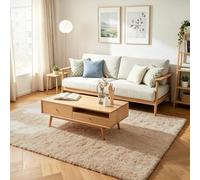 Ultra-Soft Fluffy Shag Rug - Luxury High-Pile Floor Carpet for Living Room, Bedroom & Nursery - Non-Shedding & Cozy (Brown, 240 x 340 cm)