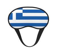 Ultra Soft Greek Flag Blackout Sleep Mask-Adjustable Headband, Zero Light Leak, Perfect for Travel, Shift Work, Meditation