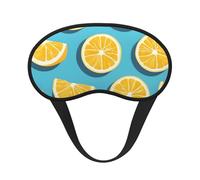 Ultra Soft Lemon Wedges Blackout Sleep Mask-Adjustable Headband, Zero Light Leak, Perfect for Travel, Shift Work, Meditation