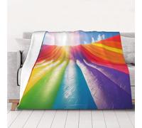 Ultra-Soft Micro Fleece Blanket, Gay Pride Rainbow - Lightweight Plush Fuzzy Cozy Soft Blankets and Throws for Sofa, Chairs, Bed - 40"x30"