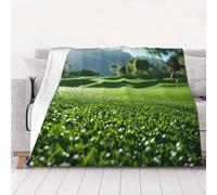 Ultra-Soft Micro Fleece Blanket, Golf Course Lawn - Lightweight Plush Fuzzy Cozy Soft Blankets and Throws for Sofa, Chairs, Bed - 60"x50"