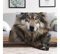 Ultra-Soft Micro Fleece Blanket Lmage of Wolf in The Snow Throw Blanket for Couch Sofa Soft Lightweight Fuzzy Blankets Cozy Warm Throw Blanket for Bed Living Room Chair Travel All Seasons 66"x90"