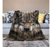 Ultra-Soft Micro Fleece Blanket Lmage of Wolf in The Snow Throw Blanket for Couch Sofa Soft Lightweight Fuzzy Blankets Cozy Warm Throw Blanket for Bed Living Room Chair Travel All Seasons 30"x50"