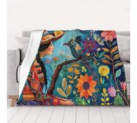 Ultra-Soft Micro Fleece Blanket, Mexican Folk Art Boho - Lightweight Plush Fuzzy Cozy Soft Blankets and Throws for Sofa, Chairs, Bed - 40"x30"