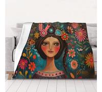 Ultra-Soft Micro Fleece Blanket, Mexican Folk Art Boho - Lightweight Plush Fuzzy Cozy Soft Blankets and Throws for Sofa, Chairs, Bed - 80"x60"