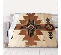 Ultra-Soft Micro Fleece Blanket, Native American Patterns - Lightweight Plush Fuzzy Cozy Soft Blankets and Throws for Sofa, Chairs, Bed - 80"x60"
