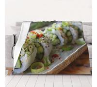 Ultra-Soft Micro Fleece Blanket, Sushi Dill Pickles - Lightweight Plush Fuzzy Cozy Soft Blankets and Throws for Sofa, Chairs, Bed - 50"x40"