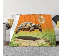 Ultra-Soft Micro Fleece Blanket Tortoise Turtle Jumping Throw Blanket Warm Fuzzy Plush Blanket for Couch Lightweight Flannel Throw Blankets for Sofa All Season Soft Cozy Microfiber Blanket 60"x50"