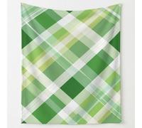 Ultra Soft Minimal Fresh Fleece Throw Blanket 59in × 71in Throw Blankets Diagonal Stripes Green White Preppy Geometric Pattern Blanket for Home Sofa Travel Adult Women Comfort Warmth Soft Cozy