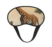 Ultra Soft Mother and Child Giraffe Blackout Sleep Mask-Adjustable Headband, Zero Light Leak, Perfect for Travel, Shift Work, Meditation