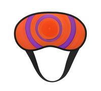 Ultra Soft Orange Circle Centre Blackout Sleep Mask-Adjustable Headband, Zero Light Leak, Perfect for Travel, Shift Work, Meditation