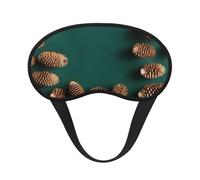 Ultra Soft Pine Cone Border Blackout Sleep Mask-Adjustable Headband, Zero Light Leak, Perfect for Travel, Shift Work, Meditation