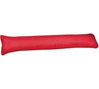 Ultra Soft Plain Fabric Door Draught Stopper | Hollowfibre Filled Draft Xmas Excluder for Windows & Hallways|Energy Saver (Red)