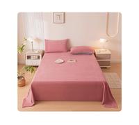 Ultra Soft Plush Velvet Flat Sheet - Fuzzy Flannel Bedding for Twin/Single/Queen/King - Cozy Shaggy Fleece Top Sheet, Pink A, 120x230cm - Perfect for Autumn/Winter