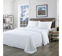 Ultra Soft Polycotton Pillowcases Plain Dyed Percale, Envelope Closure, Standard Housewife Style Pillowcase (White, Pillow Case Cover Only)