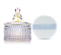 Ultra Soft Powder Puff and Container 3.3" High Density Velvet Dusting Washable Reusable Powder Puff,Body Powder Puff and Glass Jar Holder Loose Powder Box with Puff for Face Makeup(Dazzling colors)