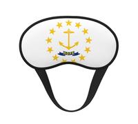 Ultra Soft Rhode Island State Flag Blackout Sleep Mask-Adjustable Headband, Zero Light Leak, Perfect for Travel, Shift Work, Meditation