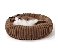 Ultra-Soft Round Calming Cat & Dog Bed, Fluffy Donut Round Dog Bed Washable | Anti-Slip Self-Warming Pet Bed, Calming Donut Bed, Fluffy Pet Bed for Small Medium Dogs and Cats