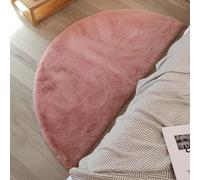 Ultra Soft Shaggy Semicircle Rug,Fluffy Furry Circle Rug For Teens Girls Boys Room,Fuzzy Plush Circular Carpet Dorm,Bedroom,Nursery Room Home Decor(Size:70x140cm,Color:C)