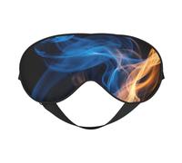 Ultra Soft Sleep Blue Flame Print Eye Mask Light Blocking for Deep Sleep Travel Home Use
