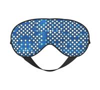 Ultra Soft Sleep Blue Polka Dot Pattern Print Eye Mask Light Blocking for Deep Sleep Travel Home Use
