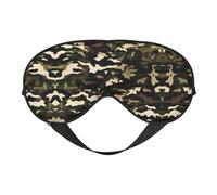 Ultra Soft Sleep Camo Print Eye Mask Light Blocking for Deep Sleep Travel Home Use