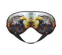 Ultra Soft Sleep Eagle Print Eye Mask Light Blocking for Deep Sleep Travel Home Use