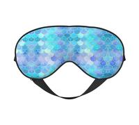 Ultra Soft Sleep Gold Mermaid Scale Print Eye Mask Light Blocking for Deep Sleep Travel Home Use