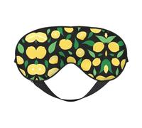 Ultra Soft Sleep Lemon Fruit Print Eye Mask Light Blocking for Deep Sleep Travel Home Use